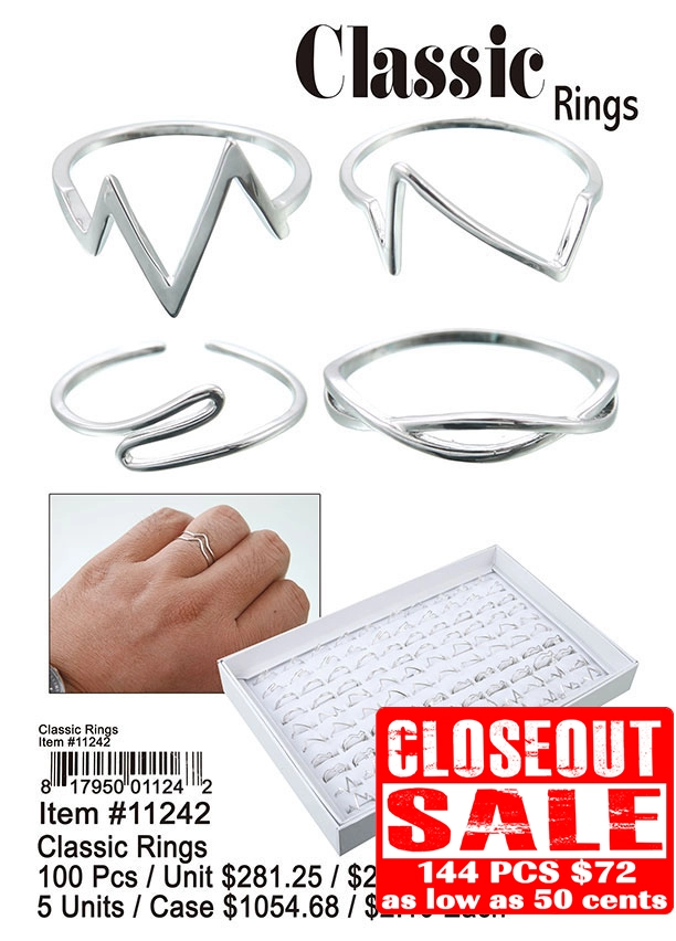 Classic Rings - Closeout 144 Pcs.